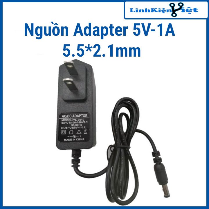 Nguồn adapter 5V-1A 5.5*2.1mm