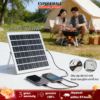 Tấm pin mặt trời, tấm pin mặt trời silicon đơn tinh thể, thiết yếu cho cắm trại, tiết kiệm năng lượng cho gia đình.