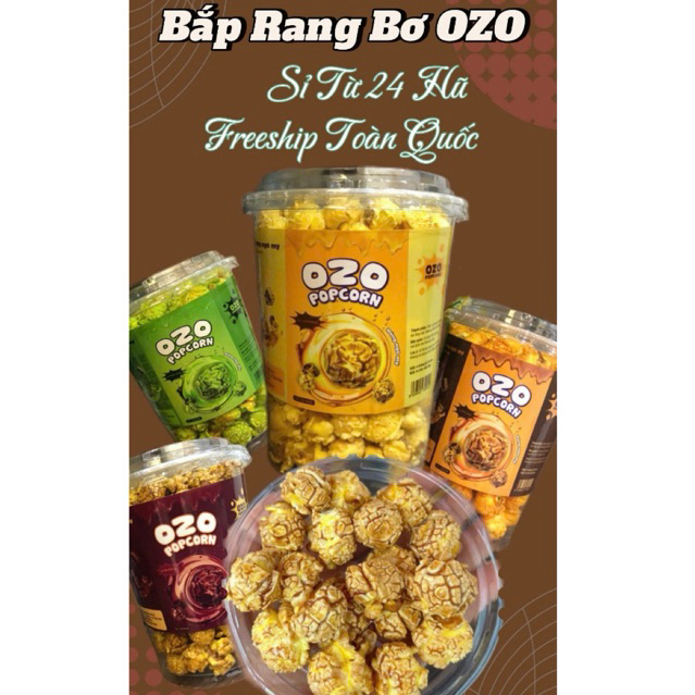 (Mua Sỉ) Thùng 30 Hộp Bỏng Ngô OZO 65gram và 130gram