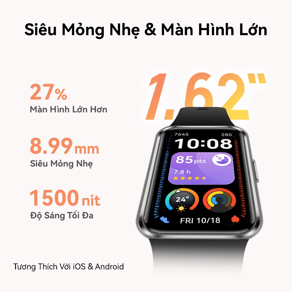 Vòng Đeo Tay Thông Minh HUAWEI Band 11 | Mỏng Nhẹ, Màn Hình Lớn | Quản Lý Sức Khỏe Nâng Cao | 100+ Chế Độ Luyện Tập | BigBuy360 - bigbuy360.vn