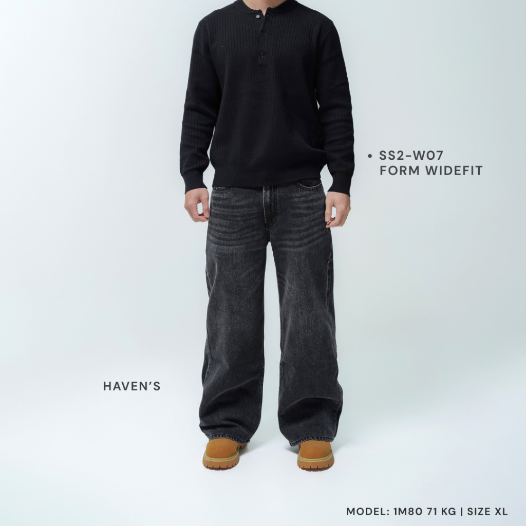 [SS2] QUẦN JEANS HAVEN'S FORM WIDE FIT DÁNG SUÔNG ỐNG RỘNG
