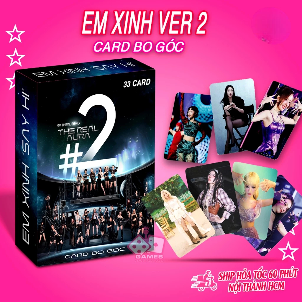 [Top Value] Bộ Lomo card EM XINH 33 card bo góc siêu đẹp hình ảnh sắc nét photocard em xinh