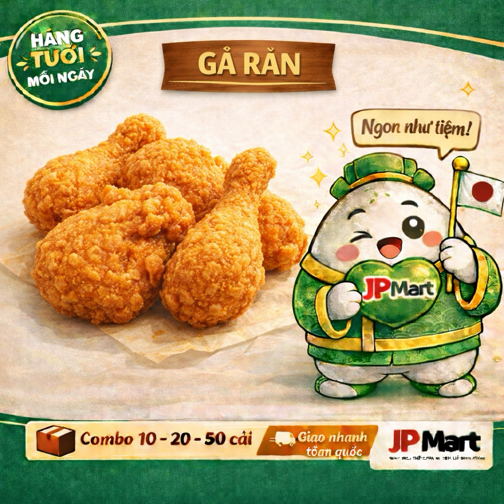 [HOẢ TỐC - Combo 6 cái] Đùi gà rán giòn JPFood - JPMart