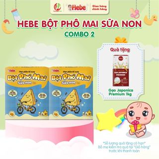 [TẶNG GẠO NHẬT] Bột Phô Mai Sữa Non HEBE - tách muối, dưỡng chất từ sữa đầu, dành cho bé từ 6 tháng - Hộp 10 gói x 4g