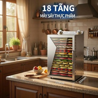 Máy Sấy Thực Phẩm 18 Tầng Inox – Sấy Nhiều Hơn , Sấy Khô Đều, Giữ Nguyên Dinh Dưỡng - Bảo Hành 12 Tháng