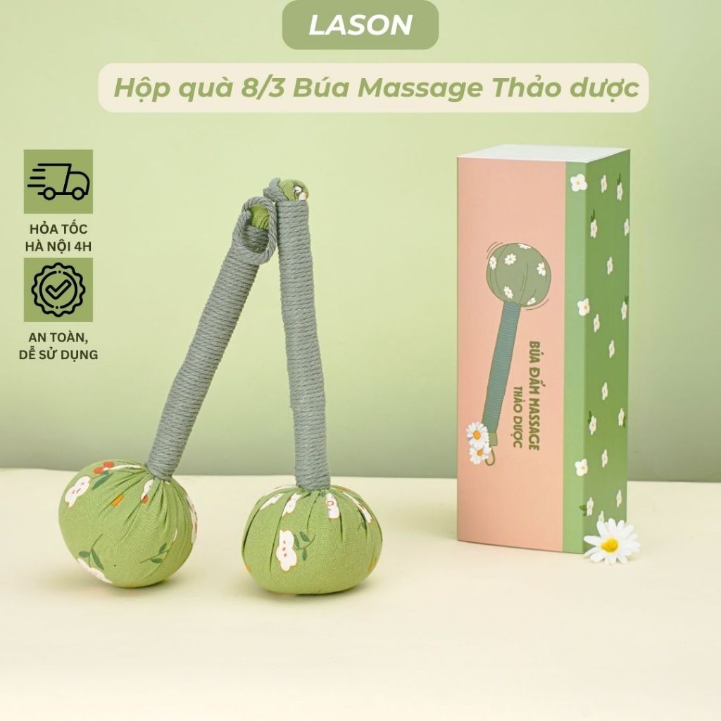 Hộp quà tặng Gậy massage Thảo dược Lason,kèm hộp lịch sự, quà tặng doanh nghiệp, quà tặng sức khỏe