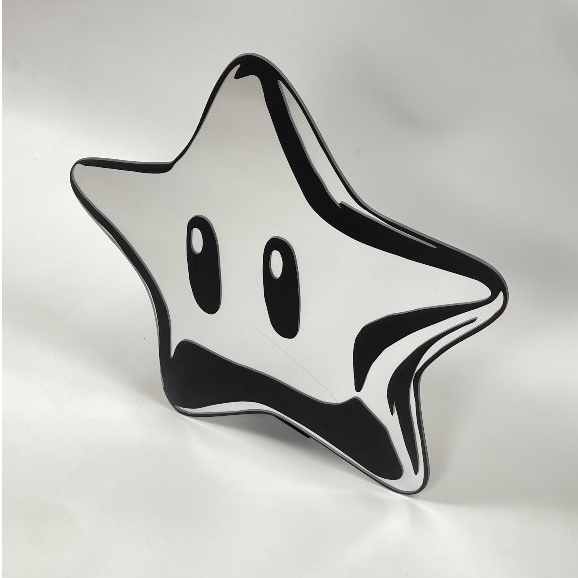 Gương Trang Trí Hình Ngôi Sao Mario, Gương Treo Tường Mica, Gương Decor Phòng Trang Trí - Mizzor Stu