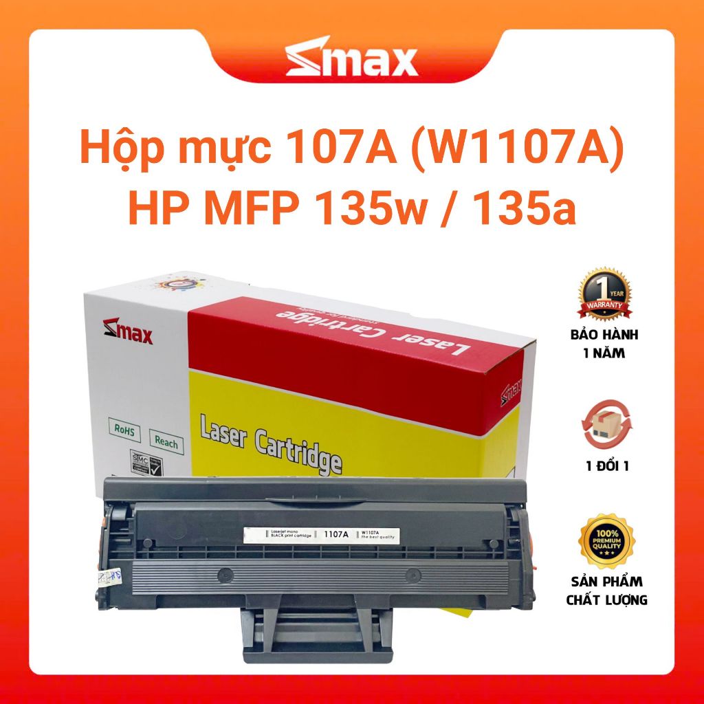 Hộp mực HP MFP 135a / 135w mã mực 107A / W1107A || Smax