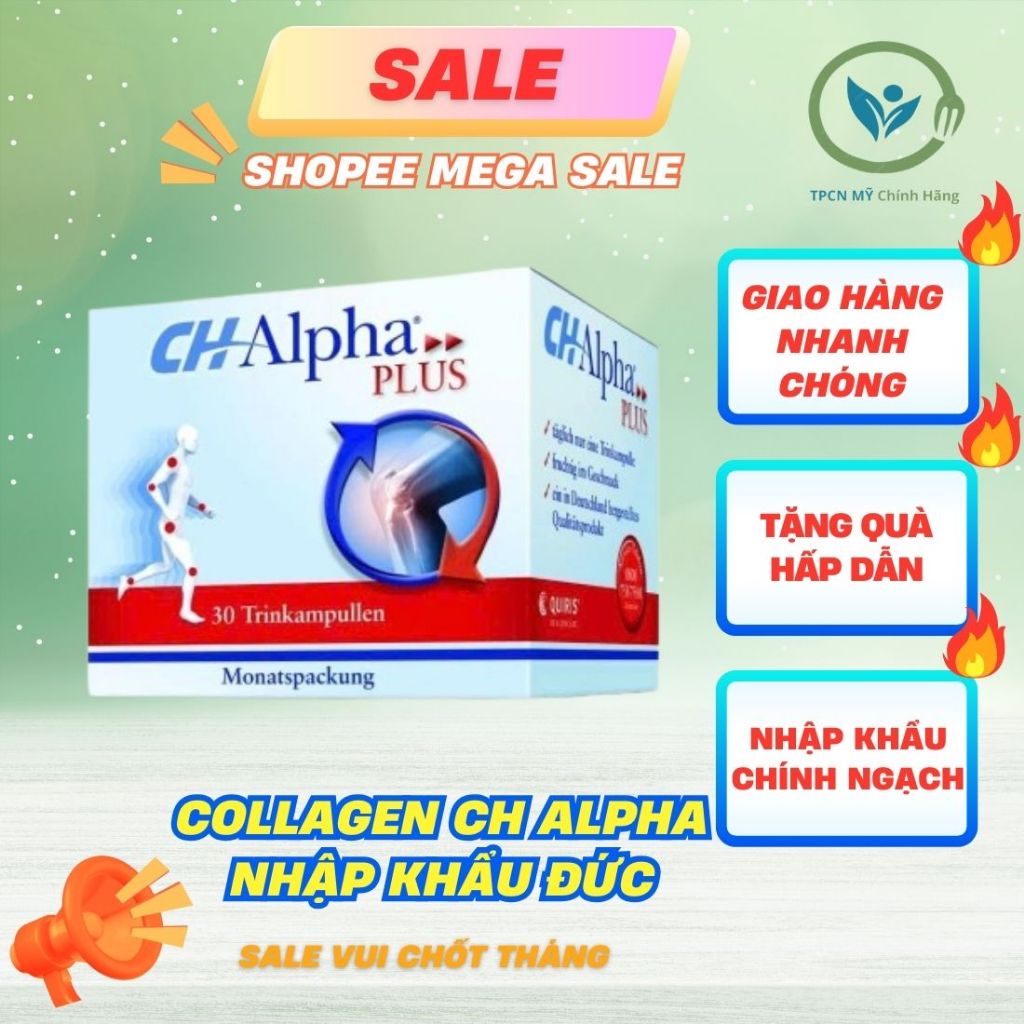 Collagen CH Alpha PLUS Collagen hỗ trợ sụn khớp nhập khẩu Đức hộp 30 tuýp