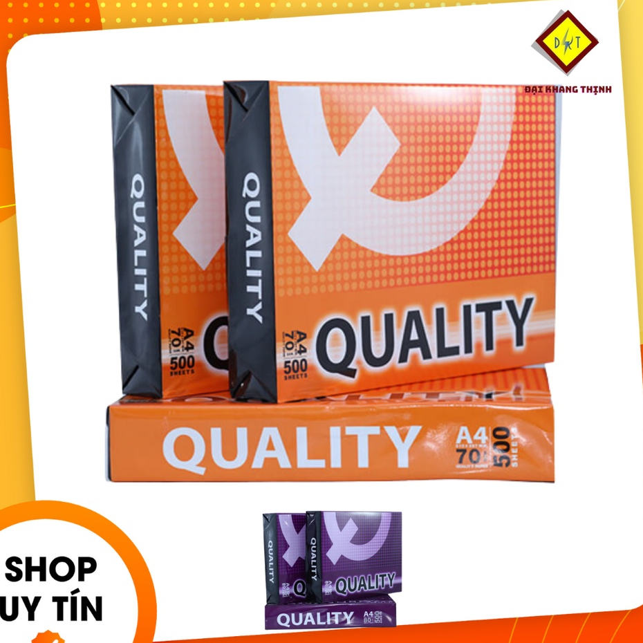 Giấy A4 Quality độ dày 70gsm và 80gsm giấy in văn phòng photocopy CHÍNH HÃNG