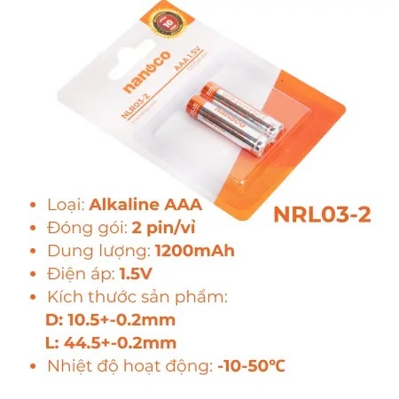 PIN NANOCO - PIN Alkaline AA(VỈ 2 Viên/4 Viên)/ PIN AAA(VỈ 2 Viên/4 Viên)