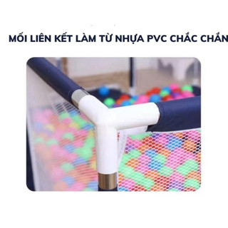 🎉𝑻𝒂̣̆𝒏𝒈 100 𝑩𝒐́𝒏𝒈🎉Quây bóng, nhà bóng hình vuông 1m25x1m25 có rổ+Quây lục-Khung inox -HÀNG CAO CẤP
