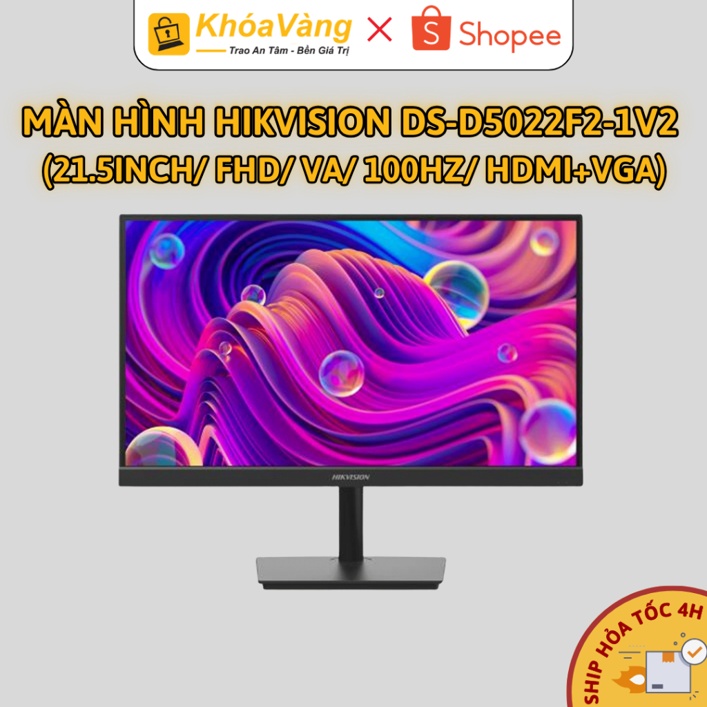 Màn hình Hikvision DS-D5022F2-1V2 (21.5inch/FHD/100Hz/HDMI+VGA) - BH 36 Tháng