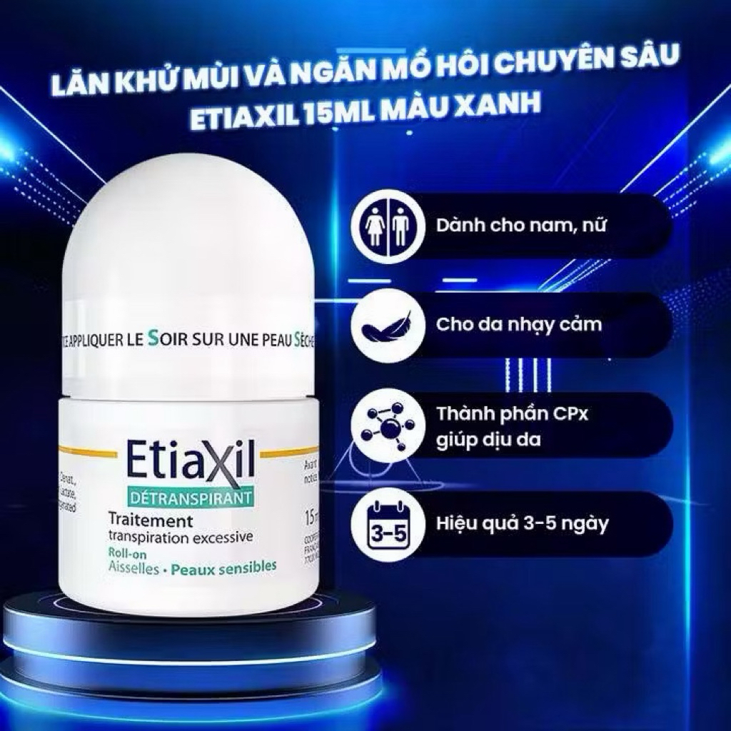 Etiaxil Lăn Khử Mùi Và Ngăn Mồ Hôi Chuyên Sâu Etiaxil 15ml