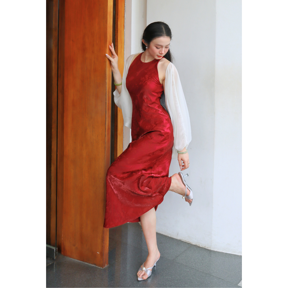 Áo khoác choàng tơ, phụ kiện phối đầm lụa La Boutique TA010-2512LAT | BigBuy360 - bigbuy360.vn