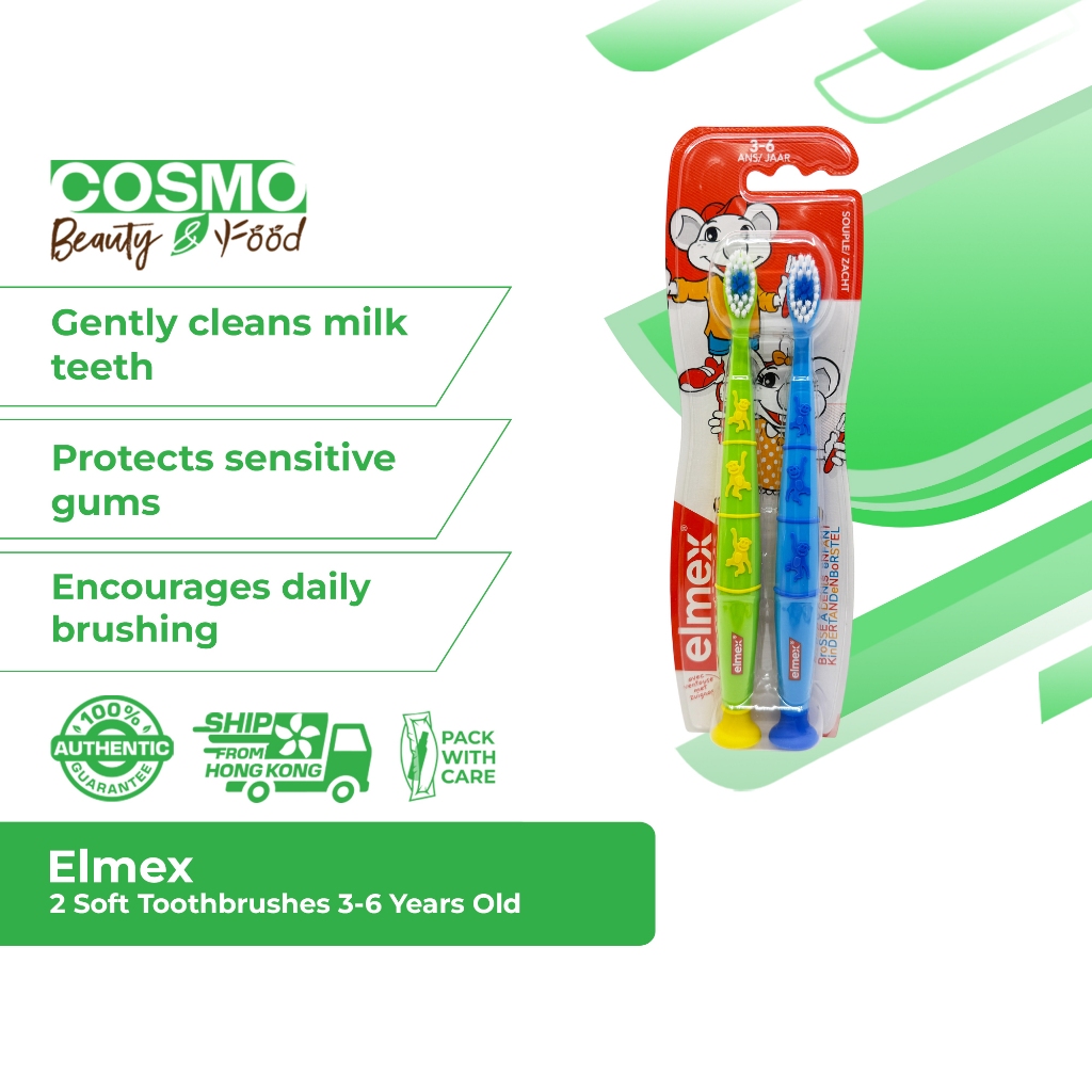 Elmex 2 Soft Toothbrushes 3-6 Years Old