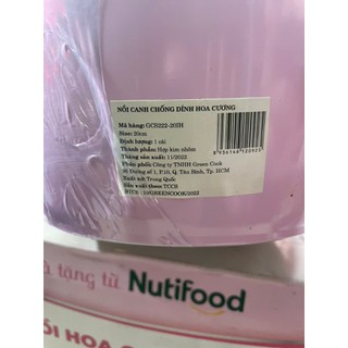 [XẢ TỒN] Nồi Canh Chống Dính hoa cương size 20 cm - 6 lớp - vân đá - Vỏ hộp đựng cũ