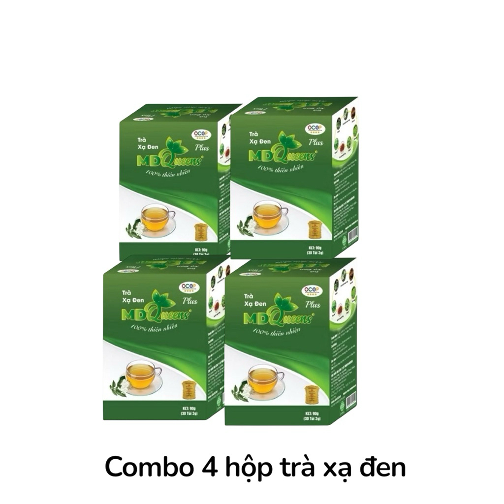 Combo 4 hộp trà xạ đen MD Queens