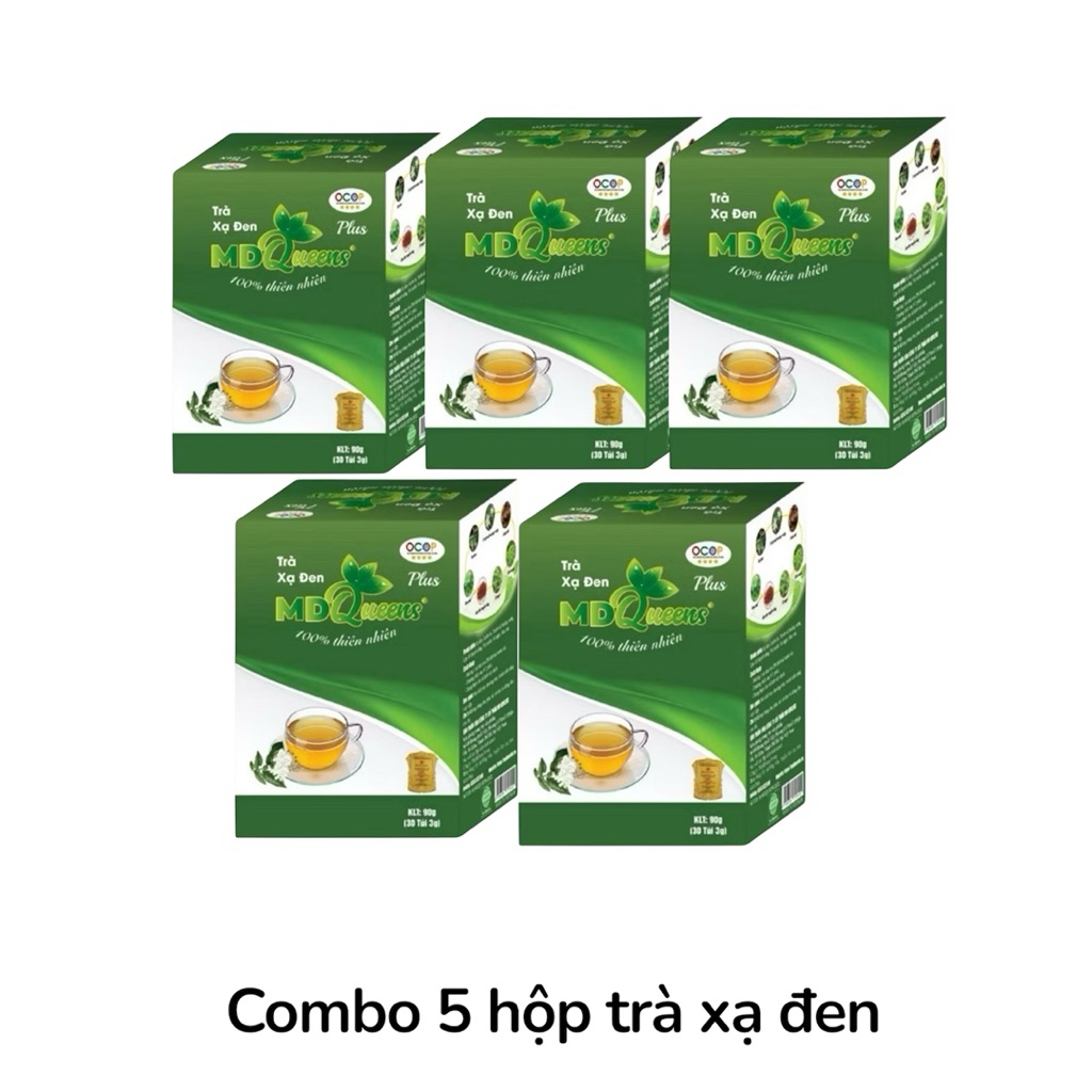 Combo 5 hộp trà xạ đen MD Queens