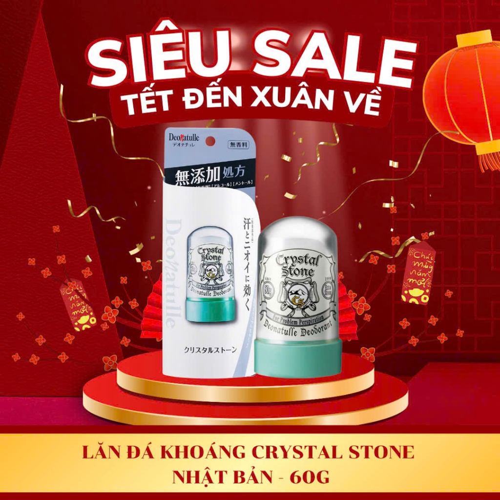 Lăn Nách Đá Khoáng Crystal Stone Deonatulle 60g (Dạng đá lăn)