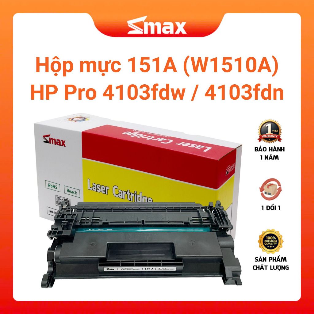 Hộp mực HP Pro 4103fdw / 4103fdn mã W1510A (151A) Có CHIP || Smax