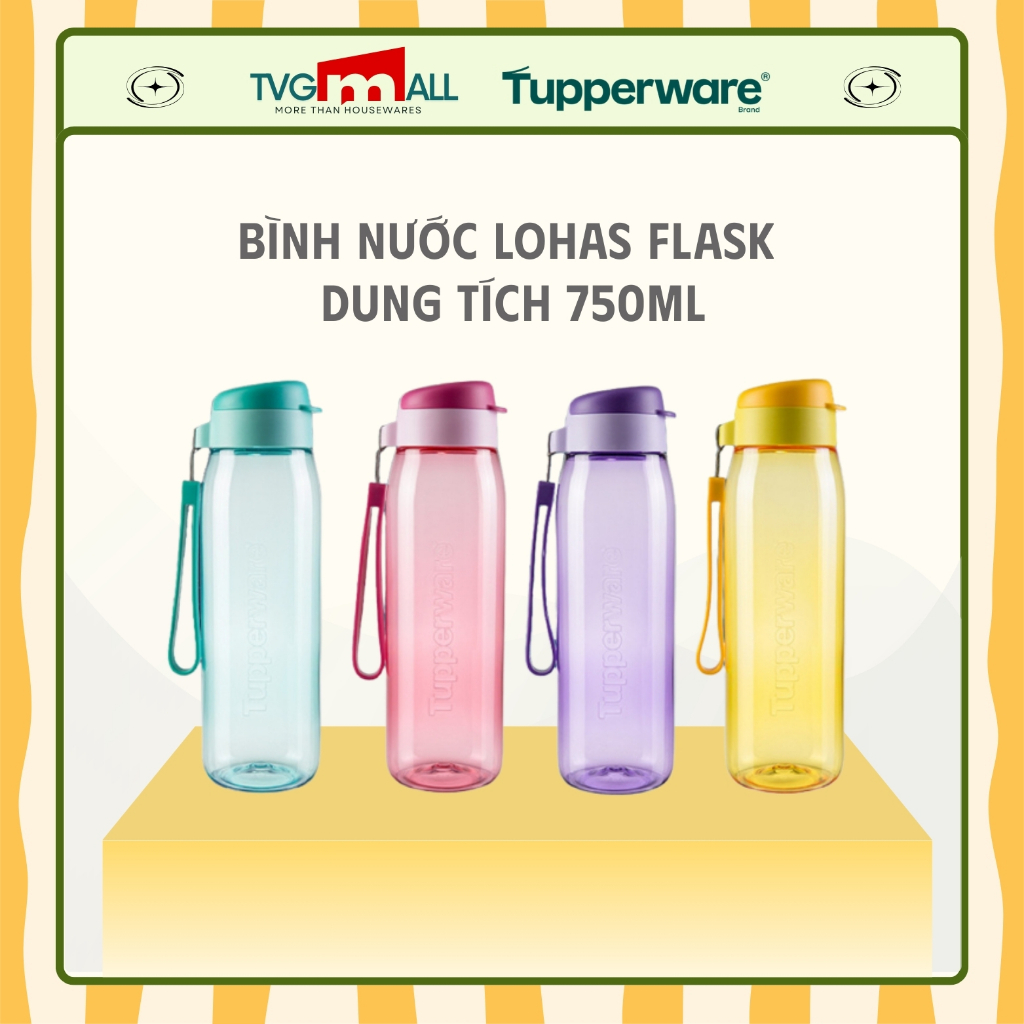 TUPPERWARE Bình nước Lohas Flash 750ml Nhựa Số 5 An Toàn