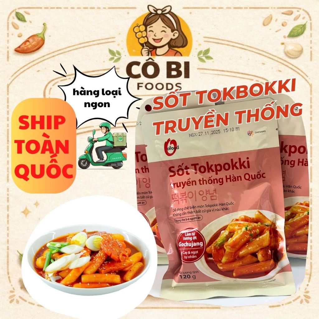 Sốt Tokbokki vị Truyền Thống 120gr Ofood - hàng loại ngon, gia vị nấu lẩu tokbokki tiện lợi