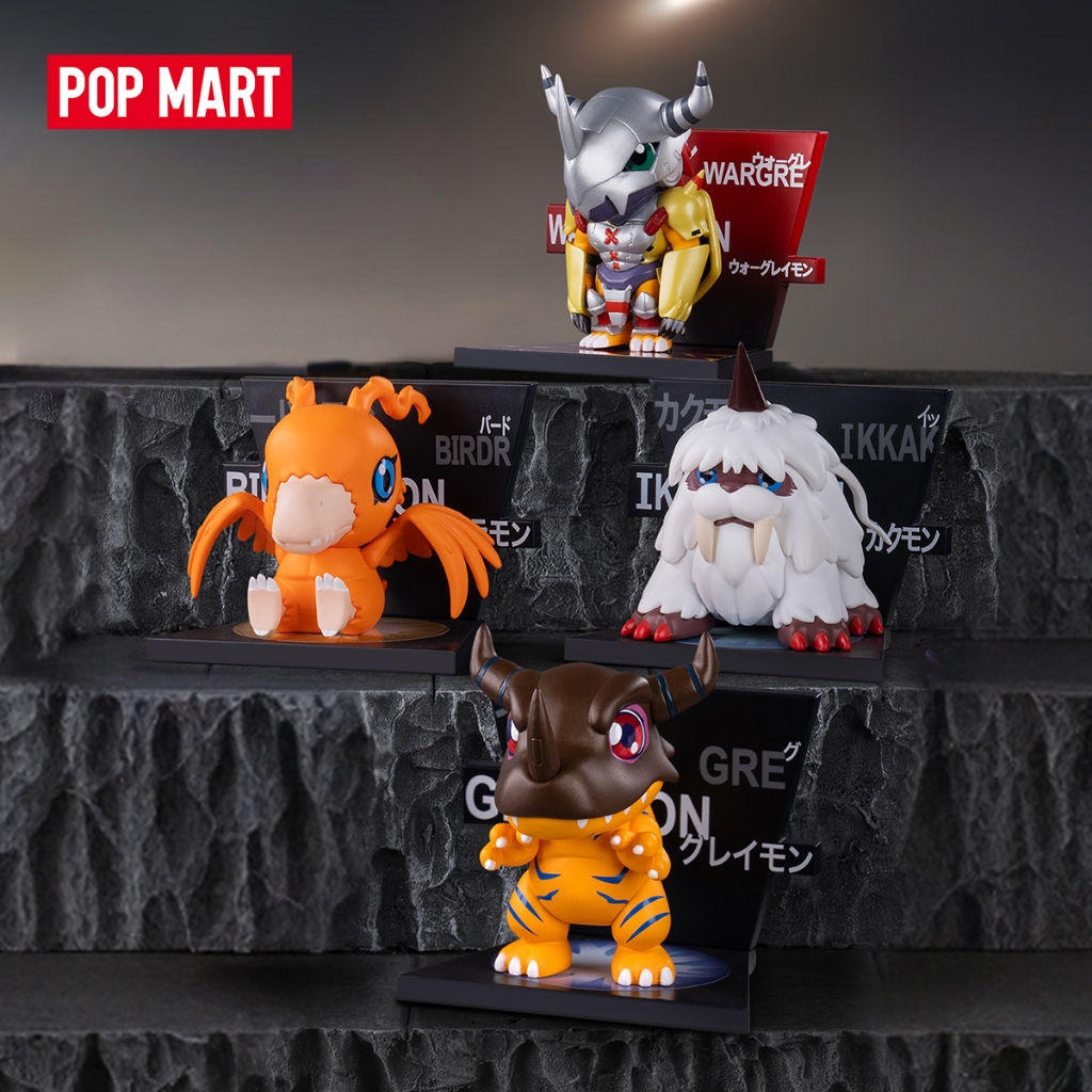 POP MART Digimon Adventure Fridge Magnet Series Figures Blind Box - Whole Set