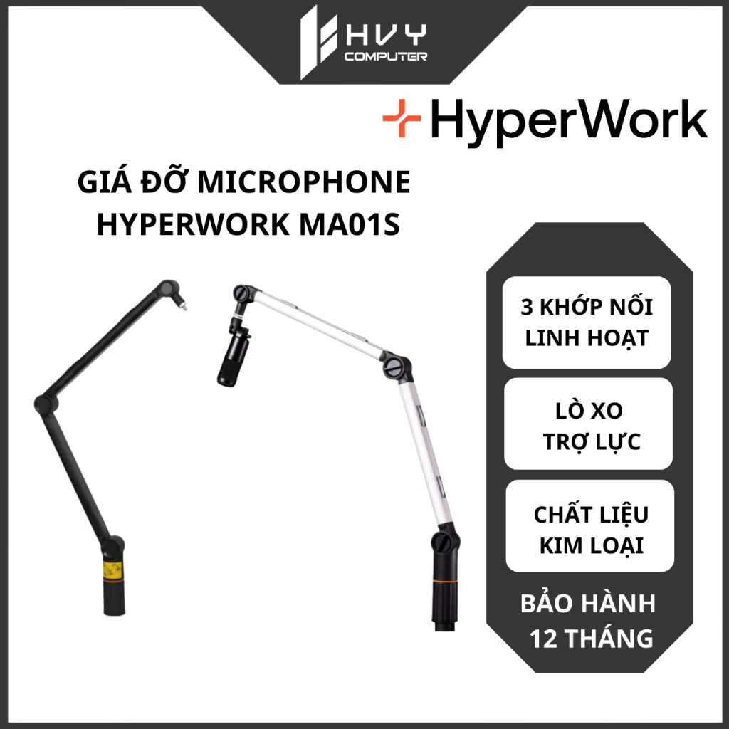 Giá đỡ Microphone HyperWork HPW-MA01S-SLV - Hàng chính hãng