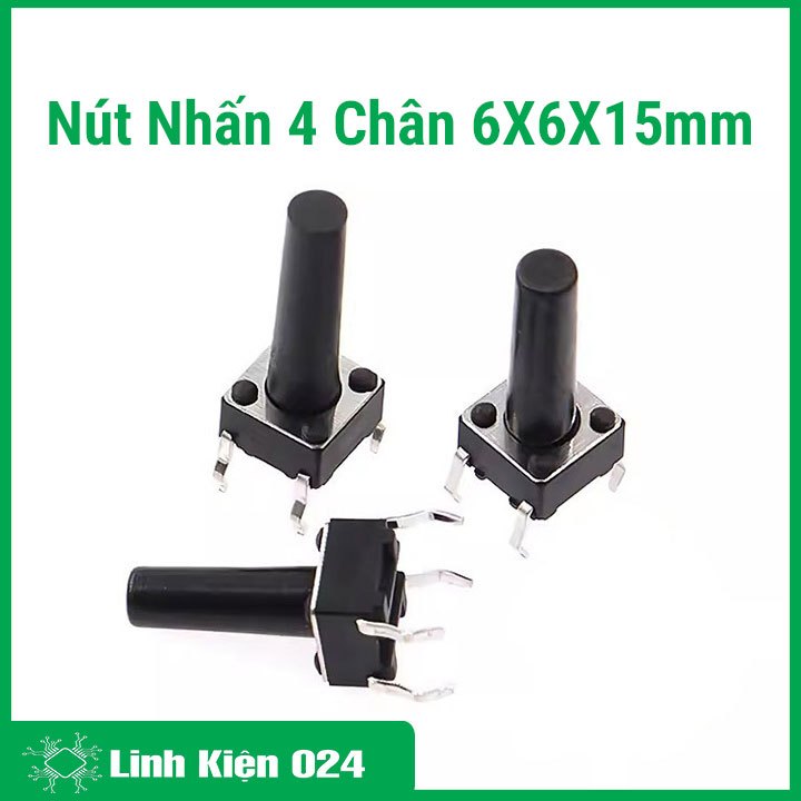 Nút Nhấn 4 Chân 6x6x16mm