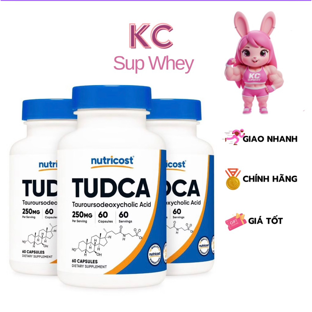 Nutricost TUDCA – Hỗ Trợ Giải Độc Gan, Bảo Vệ Gan Khỏe Mạnh 500mg - 30 viên