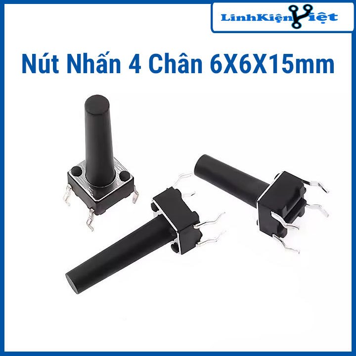 Nút Nhấn 4 Chân 6x6x16mm