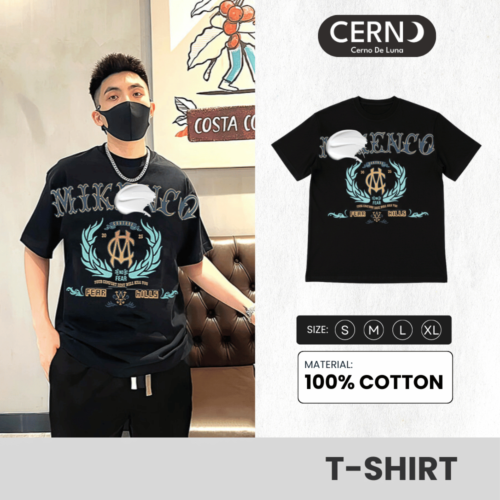 [Full Tag] Áo thun CERNO Miken Mẫu Mới 2025 Áo Phông  Chất Liệu Cotton 100% 250gsm Kiểu Dáng Unisex 