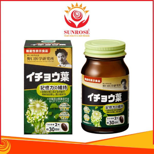 Viên uống Ginkgo Leaf Noguchi – Bổ não, tăng tập trung & trí nhớ – Hộp 60 viên – Nhật Bản
