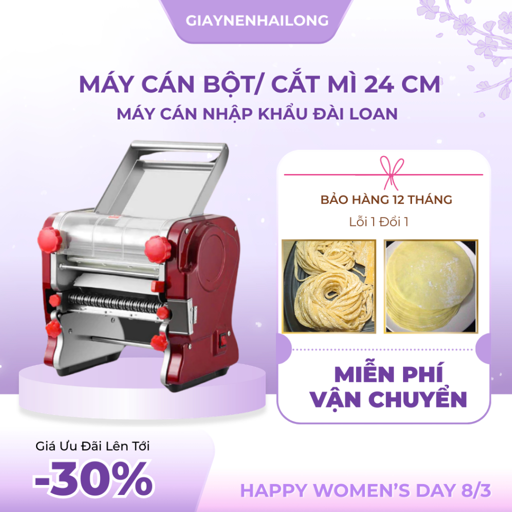 Máy Cán Bột Bánh Bao, Cắt Mì, 2 Trục Cán, Model Mới Nhất, Có Máy Cán 30 cm Mới Hàng Nhập Khẩu