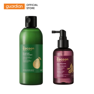 Combo Nước Dưỡng Tóc Bồ Kết Cocoon Gleditsia Scalp Tonic 140ml & Dầu Gội Bưởi Cocoon 310ml