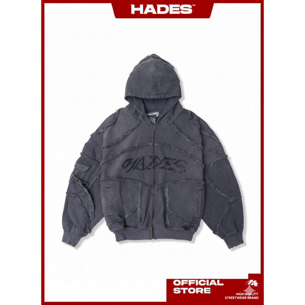 ÁO HADES INDUSRTRIAL EDGE HOODIE - HADES Brand chính hãng Hoodie - GREY