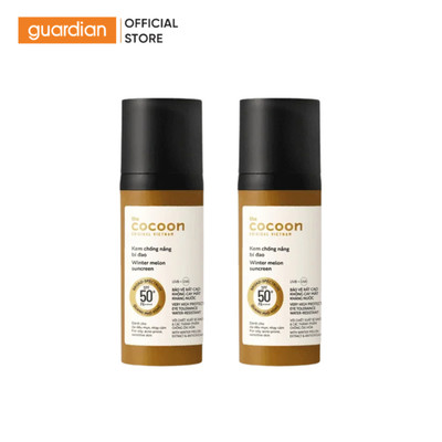 Combo 2 Kem Chống Nắng Bí Đao Quang Phổ Rộng Dành Cho Da Dầu, Nhạy Cảm Cocoon Winter Melon Sunscreen 50ml