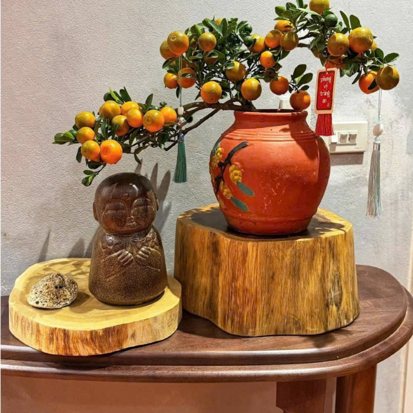 Tấm Gỗ Tròn Mộc Để Tượng, Trang Trí - Xưởng Mộc Maido