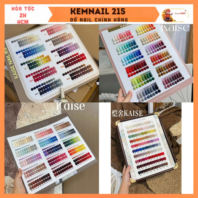 Set sơn gel 90 96 100 120 150 màu kaise tặng kèm bảng màu meka kemnail215
