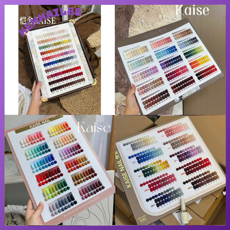 Set sơn gel tổng hợp kaise 90 96 100 120 150 màu chính hãng cao cấp tặng kèm bảng màu kemnail86
