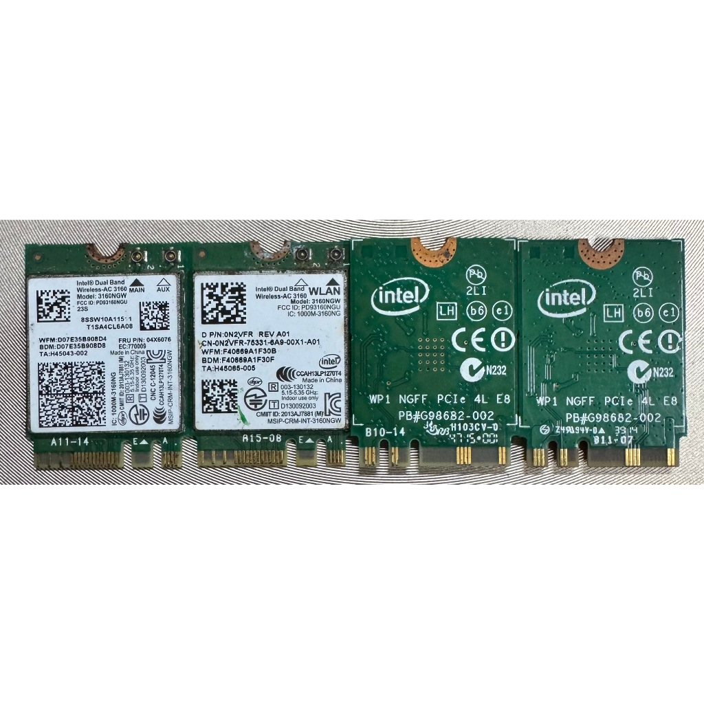 Card Wifi Intel 3160NGW Dual Band AC3160 NGFF M.2 – Wifi 2.4G/5G Cho Laptop