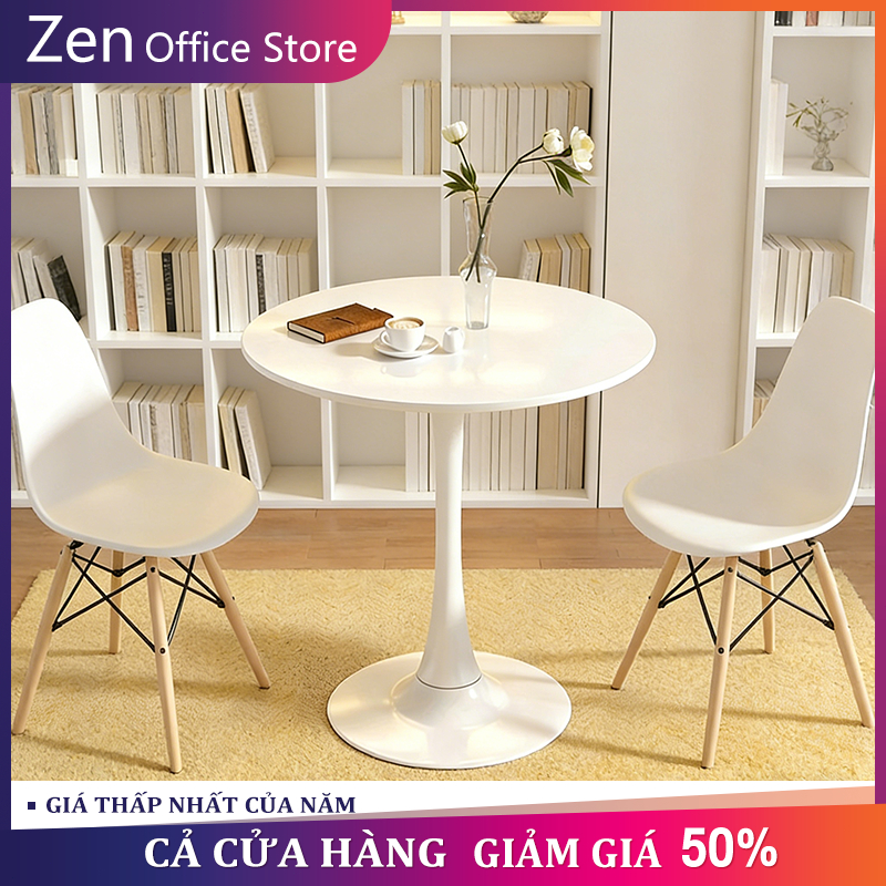 ZEN Bàn tròn Tulip phong cách Bắc Âu hiện đại trang trí nhà cửa tối giản chất lượng cao