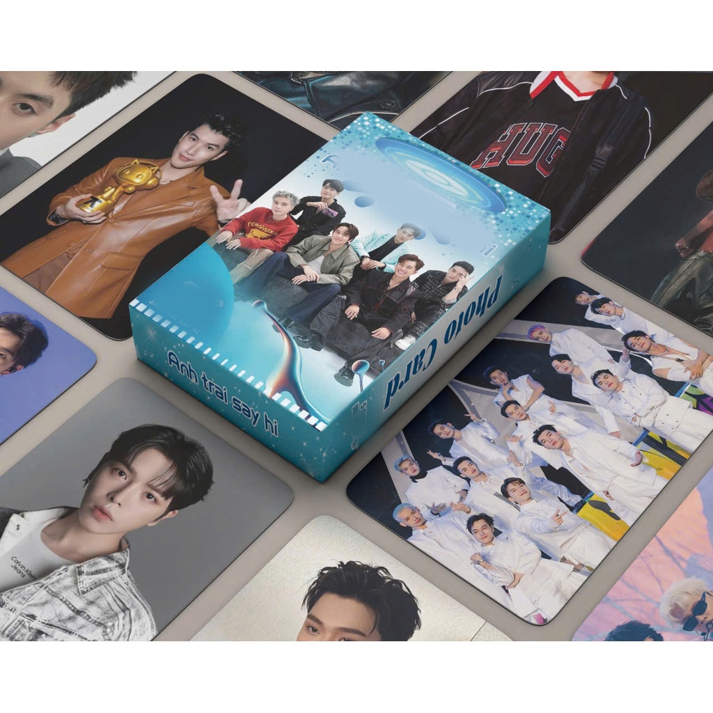 Hộp lomo Anh Trai Say Hi Quang Hùng Hieuthuhai Captain Negav Rhyder Dương Domic ảnh card bo góc sưu 