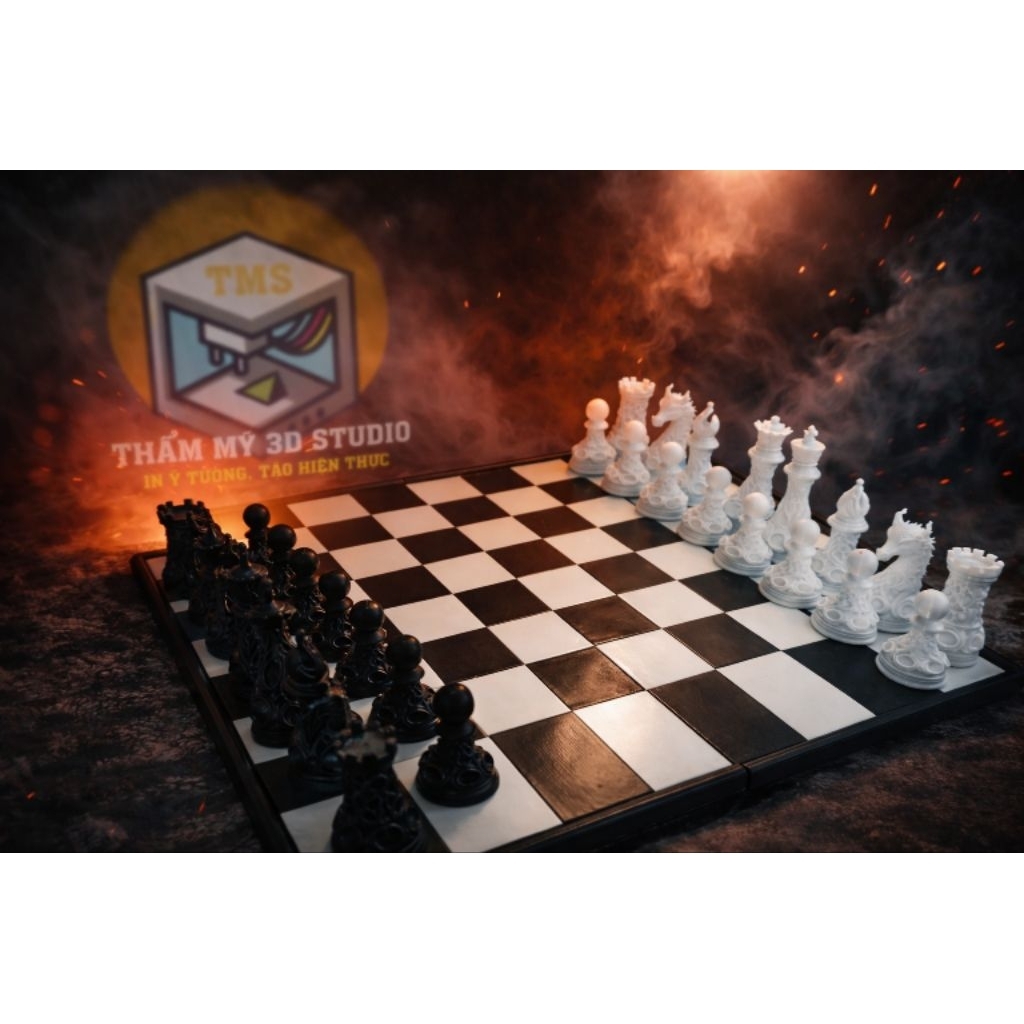 HẮC LÔI VƯƠNG CHESS SET-BLACK THUNDER KING – Royal Edition Chess Set