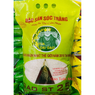 Gạo ST25 Lúa Tôm Túi 5ky (Dẻo Nhiều , Thơm Cơm )