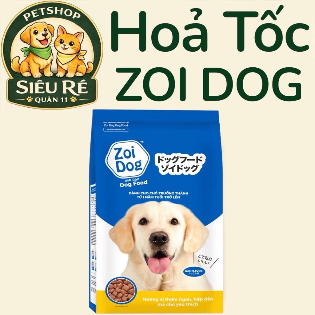 [BAO 20KG] HẠT ZOI DOG 1 BAO 20KG (20 GÓI 1KG) - THÁI LAN - NGUYÊN BAO