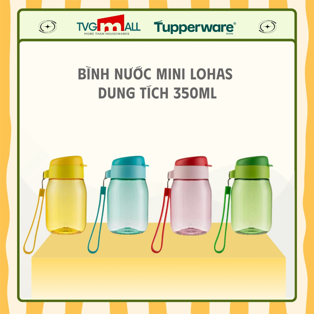 TUPPERWARE Bình Nước Nhựa Nguyên Sinh Lohas Mini 350ml Tupperware Chống Rò Rỉ