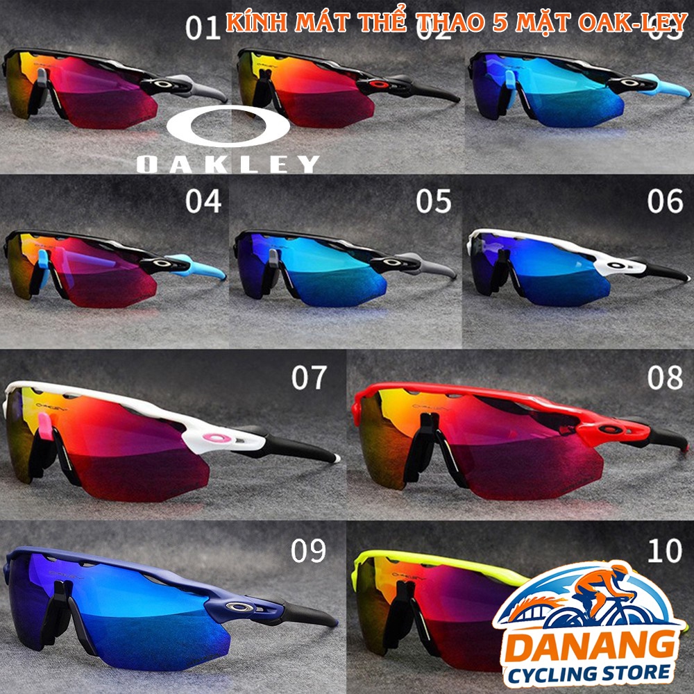 Kính Mát Xe Đạp Thể Thao 5 Tròng OAK-LEY Radar – Chống UV, Full Box