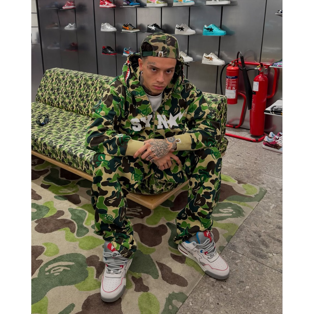 [ SYNAWORLD] Bộ Tracksuit ABAPE x SYNAWORLD x SPOTIFFY - Bản Collab Central Cee (Camo Edition)